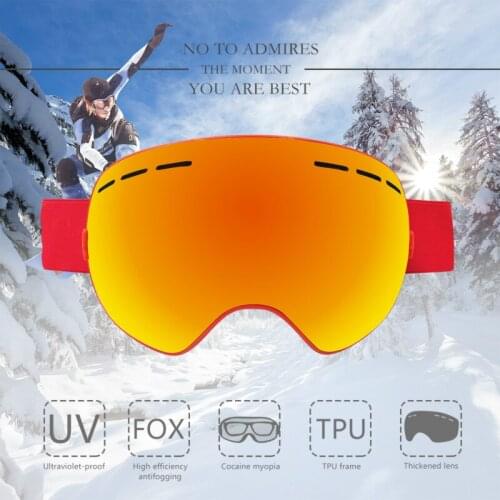 Ski Goggles Men Women Snowboard Goggles Glasses for Skiing UV400 Protection Snow Skiing Glasses Anti-fog Ski Mask