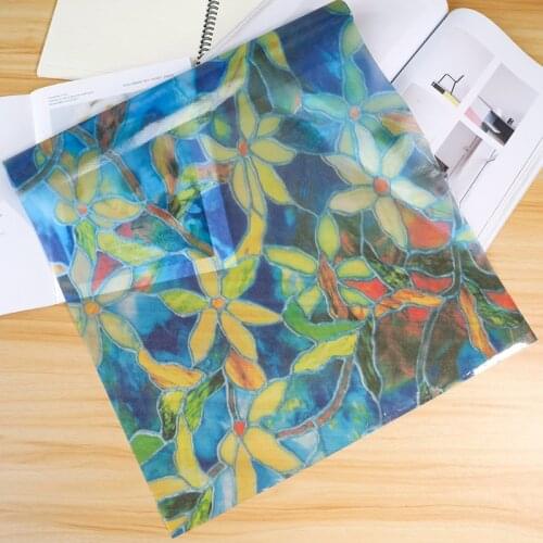 New Static Cling Frosted Stained Flower Glass Window Film Sticker Privacy Decor