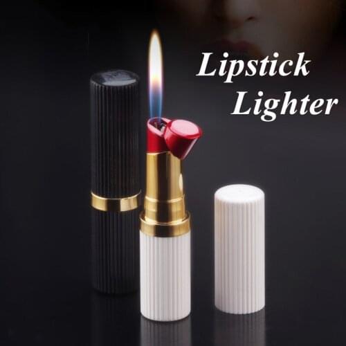 New Butane ABS Cigarette Lighter Smoke Lipstick Lighter Personality Gas Lighters For Men Gift Smoking Accessories Gadgets