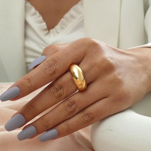 MANGOSKY New Fashion Jewelry Opening Rings Gold Color For Women Girl Gift