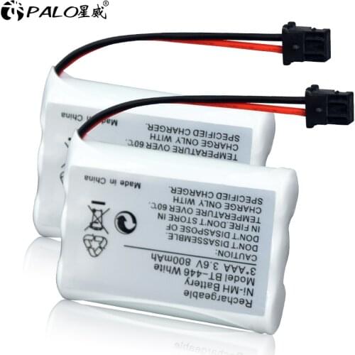 New Battery PALO 2Pcs 800mAh 3.6V NI-MH High Quality Home Cordless Phone Rechargeable Battery For Uniden BT-446 BT446 ER-P512