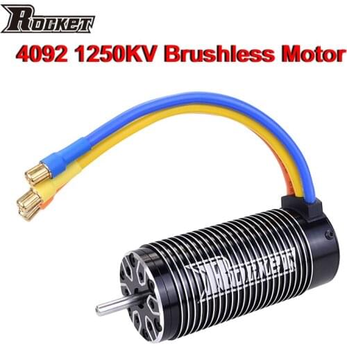 Rocket 4092 1250KV 4Pole 5mm Sensorless Brushless Motor Car Accessories for 1/8 RC Drift Racing Monster Truck Off Road Car