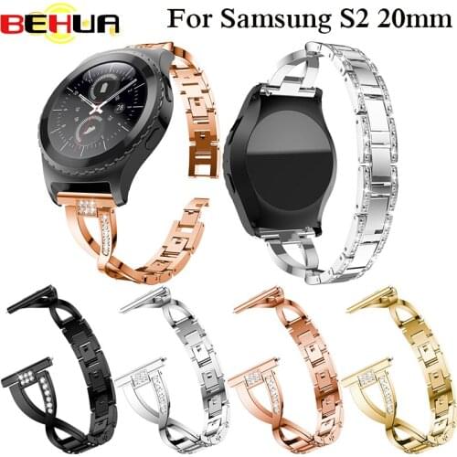 20mm Fashion style Watchband for Samsung Galaxy Watch 42mm SM-R810 Women Band Wrist Strap Stainless Steel Bracelet Wristband