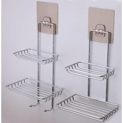 No-Punching Bathroom Storage Racks Suction Cup Soap Rack Creative Wall-mounted Soap Rack High Quality