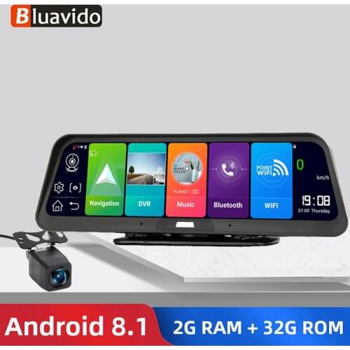 Bluavido 4G ADAS Android 8.1 Dashboard DVR GPS Navigation FHD 1080P Dual Lens Car Video Camera WiFi Remote Monitoring Recorder