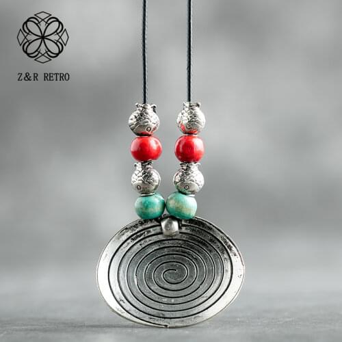 Vintage necklaces & pendants Jewelry for Women Choker Necklace Long Rope Chain Alloy Pendant Jewellery Suspension 2021 New colar