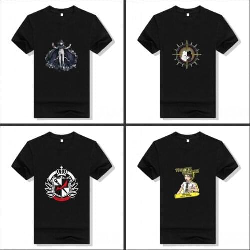 Game Danganronpa T Shirt Cosplay women printed cotton T-shirt Short Sleeve Summer Casual Tee Tops Woman T-shirts