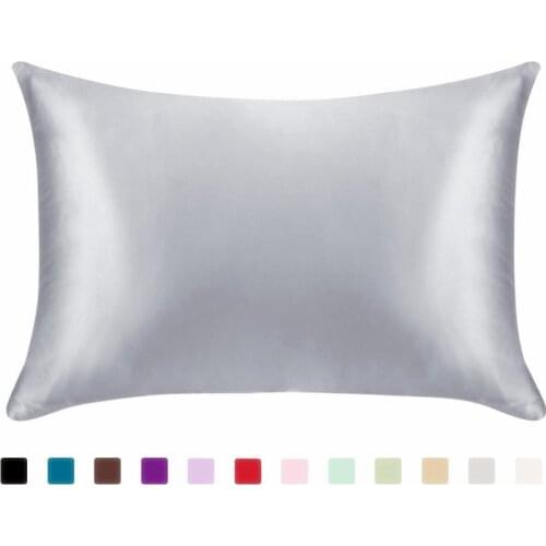 High Standard 1Pc satin pillowcase Queen soft Pillow case Cover Chair Seat silk pillowcase Cover Home decoration