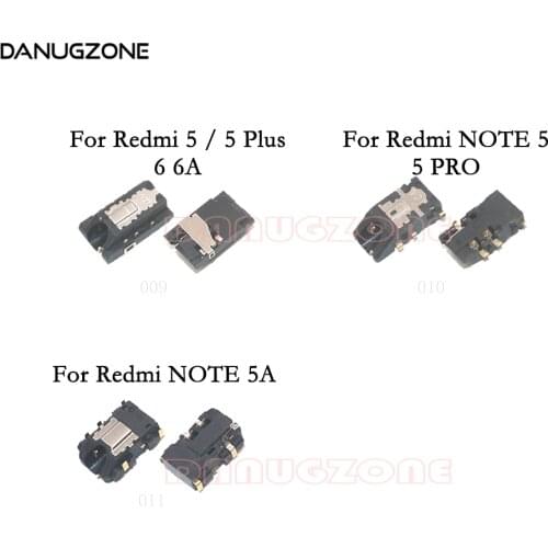 10PCS/Lot For Xiaomi Redmi 5 Plus 6 6A / Redmi Note 5 PRO / Redmi Note 5A Audio Headphone Jack Earphone Socket Connetor