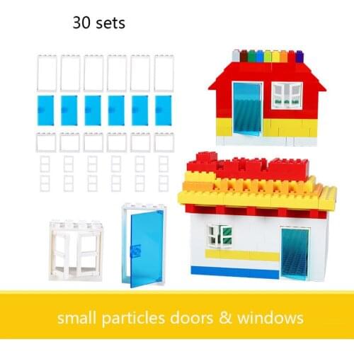 30pcs Doors Windows Small Building Blocks DIY Educational Creator Small Bricks Bulk MOC Parts Compatible All Brands