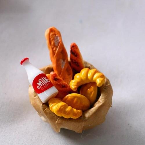 4pcs/6Pcs Miniature 1 / 6 1 / 12 Dollhouse Simulation Bread Dollhouse Miniature Food Breakfast Snack Dessert Kitchen Toys