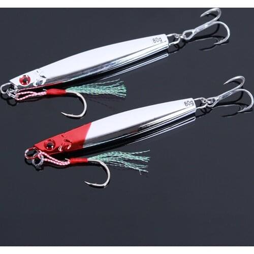 5PCS Sea Boat Fishing laser Electroplating Metal Jigging Lure Trolling Bait Bass Trout Slow Jig 60/80/100/120/150g