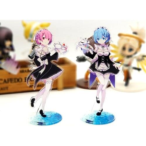 Re Zero Starting Life in Another World Ram Rem acrylic standee figurines desk decoration cake topper anime