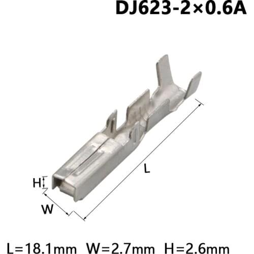 Free ship 200-5000PCS spring 2.0 plug-in cold pressing terminal DJ623-2*0.6A wire Connector