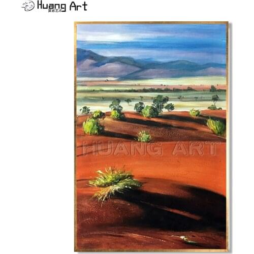 Fast Ship Hand-painted Modern Desert Landscape Oil Painting on Canvas for Living Room Decor Loess Scenery Art Wall Painting