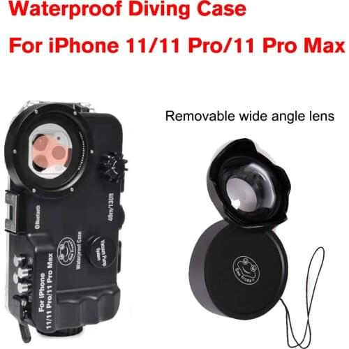 Seafrogs 40m/130ft Bluetooth Diving Phone Case Cover Bag For iPhone 11/11 Pro/11 Pro Max,Waterproof Housing