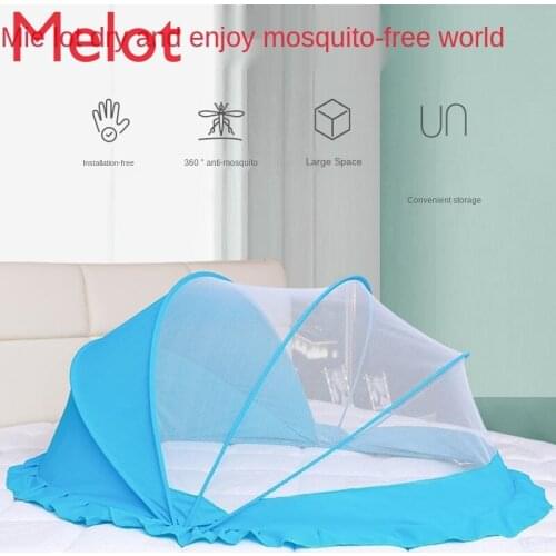Baby Mosquito Net Cover Bottomless Folding Children Baby Bed Newborn Yurt Sunshade Anti-Mosquito Net