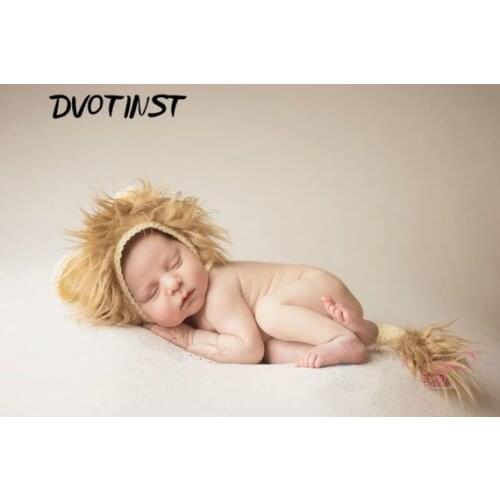 Baby Photography Props Crochet Knitted Newborn Animals Lion Hat+Tail Fotografia Accessories Infantil Studio Shooting Photo