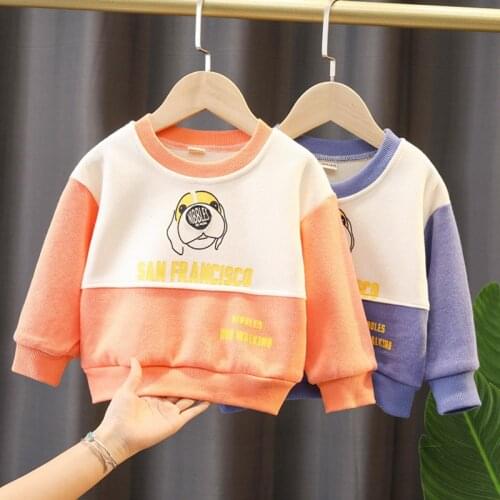 Childrens Sweater 2021 New Autumn and Spring Boys and Girls Baby Tops Loose Cartoon Jacket Foreign Style Bottoming Shirt