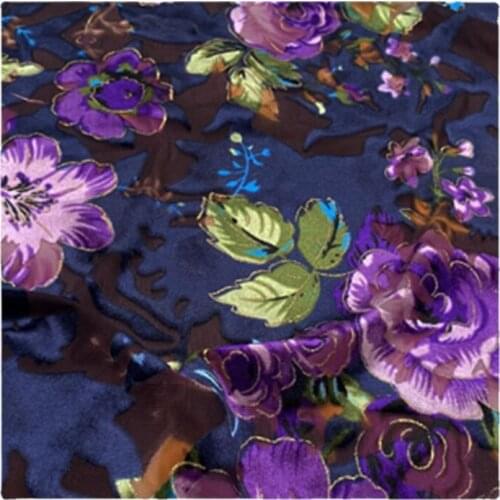Width 59'' Fashion Comfortable Elastic Jacquard Micro Transparent Velvet Fabric By The Yard For Dress Cheongsam Material