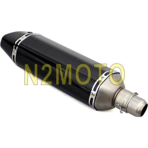 Real Carbon Fiber Motorcycle Exhaust Muffler GP 38mm-51mm Exhaust Silencer Pipes for ATV Quad Dirt Racing Sport Bike 125-1000cc