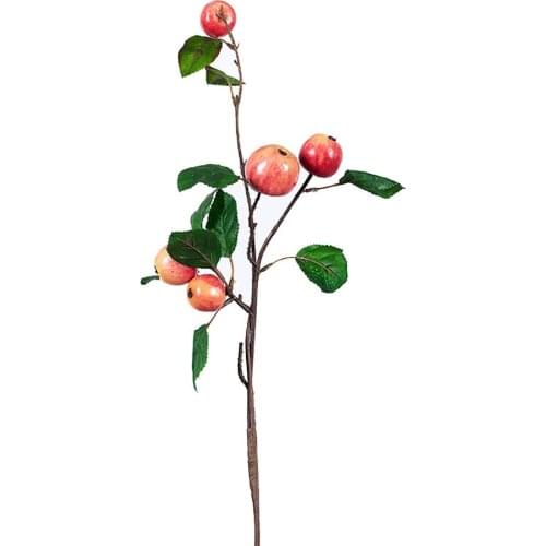 Artificial Apple Bouquet Ake Potted Plants Flowers For Home Floral Arrangement DIY Plastic Durable PP Fruit Branch