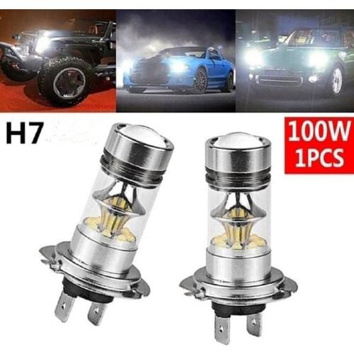 Silver LED Foglight DRL Lamp Conversion Kit 1000LM HI-LO Beam Bulbs 8000K H7