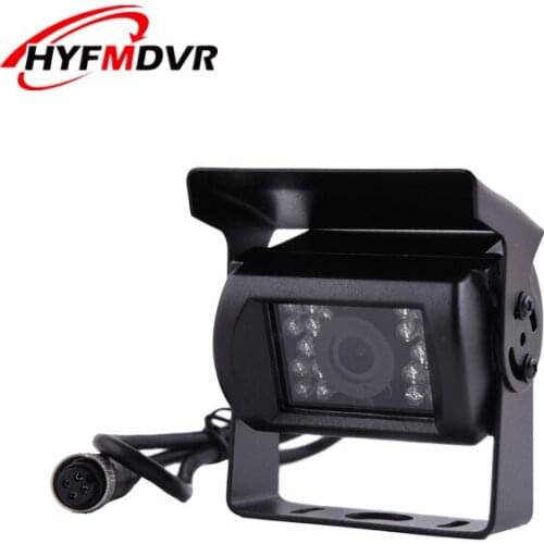 Square waterproof metal car camera infrared night vision built-in microphone 12V wide voltage tanker / truck / taxi / bus