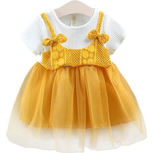 Summer Dress Fashion Beautiful Soft Girls Short Sleeve Tulle Dress for Party