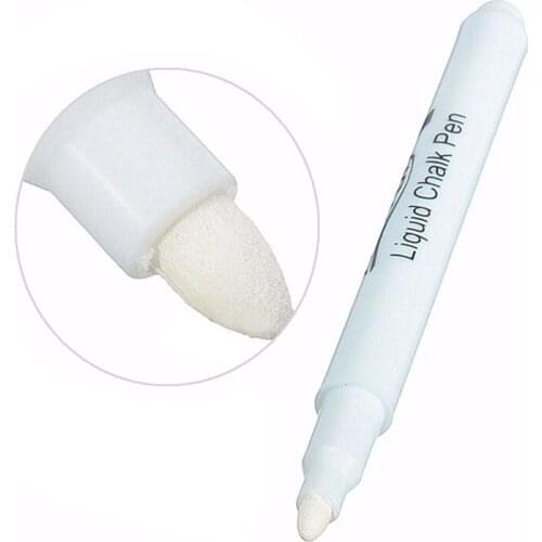 1/2Pc White Liquid Chalk Marker Pen Erasable Handwritten Blackboard Pen Used On Glass Windows Chalkboard Erasable Dustfree Chalk