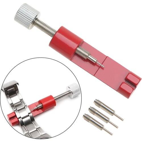 1PC Metal Adjusting Watch Strap Tool Watch Band Strap Bracelet Link Pins Remover Remover Repair Tools Kit with 3 Spare Needles