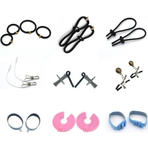 New Electric shock metal nipple clips clamp penis cock ring bondage restraint delay BDSM electro accessory sex toy for man woman