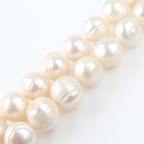 12-13m AAA Natural White Freshwater Pearls Beads Loose Spacer Beads For Jewelry Making DIY Charms Bracelet Necklace 15''Inches