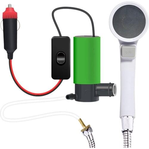 Portable Car Washer 12V Camping Shower Car Shower High Pressure Power Washer Electric Pump for Outdoor Camping Travel