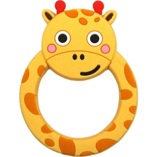 Teether For Teeth Silicone Teething Teether Toys Pacifier Clip Holder Pendant Cartoon Animal Tiny Teething Rod Teeth Sensory Toy