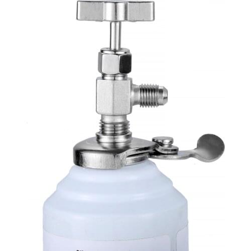R134A Can Tap Dispensing Valve Bottle Opener Universal Refrigerant Dispenser Valve Tool 1/4 SAE for R12 R22 R502 Air Conditionin