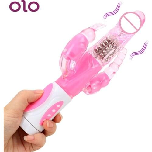 OLO Rabbit Clit Vibrator Rotation Sex Toys for Women Dildo Vibrator 12 Vibrations Clitoris Stimulation G-spot Massager