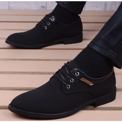 Men Shoes Black Formal Business Men Leather Shoes Fashion Korea Pointed Toe Dress Shoes Wedding Shoe Man Cloth Sapatos Masculino