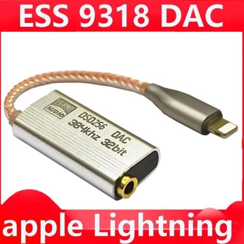 For iphone ios Headphone Amplifier HiFi Decoding USB Type C To 3.5MM Adapter DAC Portable Audio Out type-c ess9318 type-c