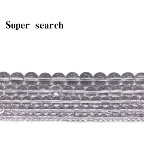 Top quality white transparent glass ball round crystal beads Loose beads Selectable /4/6/8/10/12MM