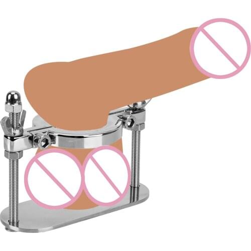 Scrotum Stimulation Lock Cock Ring Stretcher Training Device Testicle Clamp Metal Spike Penis Ring Clamp Male Chastity