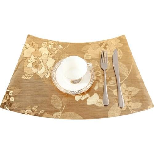 Western Placemat Hotel Table Mat PVC Tablecloth Waterproof Printing Coaster Irregular Home Supplies