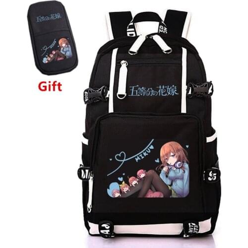The Quintessential Quintuplets Nakano Miku Cosplay Women Backpack Canvas School Bags for Teenage Girls Laptop Backpack Bookbag