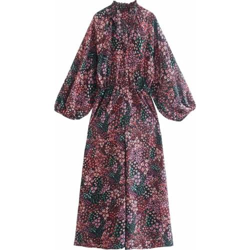 Nlzgmsj Za Jumpsuit Women 2021 Fashion Floral Print Long Jumpsuit Woman Autumn Long Sleeve Casual Loose Rompers 202108