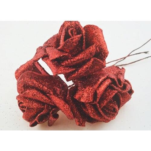 07 Home &wedding decoration Large imitation gold powder rose pink powder, PE foam flower bouquet DIY doll bouquet material