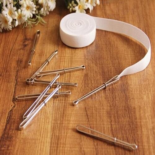 10Pcs 8cm Pulling Pouch Rope Waistband Elastic Line Thread Guide Sewing Threader