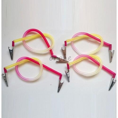 20pcs StainlessSteel Dental Bib Clips Chain Autoclavable Silicone Patient Clip Colorful Bib Clip Napkin Holder Dental Disposable