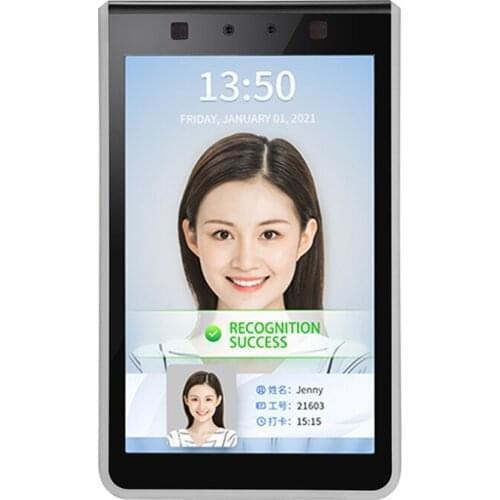 8inch Ips Display Touch Screen Face Recognition Time Attendance Access Control Terminal Card Reader System