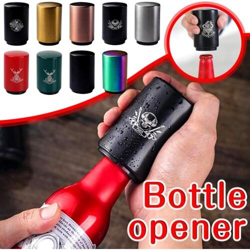 Automatic Beer Bottle Opener Magnet Beer Opener Stainless Steel Push Down Opener Wine Beer Soda Cap Opener Kitchen Accessories 5