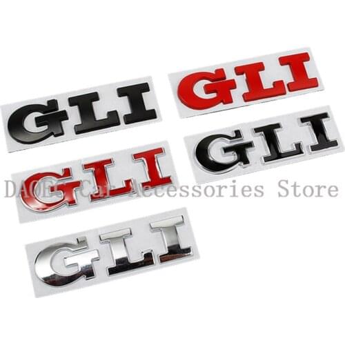 Car 3D Chrome Metal GLI Logo Decals For Volkswagen VW GLI Golf Jetta Sagitar 6 7 MK6 MK7 Car Trunk Emblem Badge Styling Sticker
